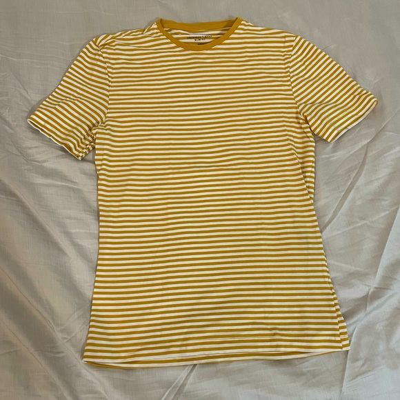 H&M Yellow Stripes T-Shirt - Picture 1 of 3